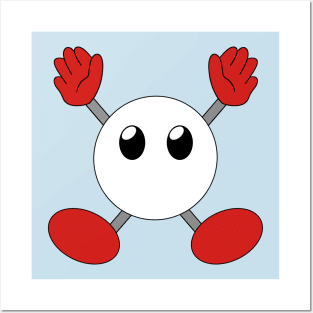 Round Boi In White And Red Posters and Art